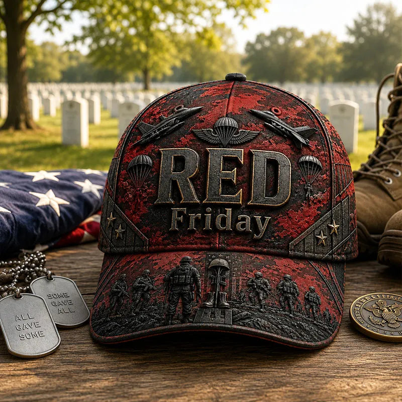 Red Friday Memorial Veteran Baseball Cap