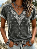 Women's  Retro  Faith Print T-shirt