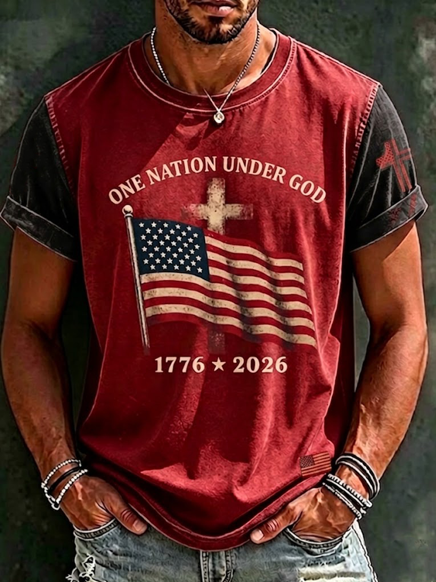 Men's American 250th Anniversary Print Top