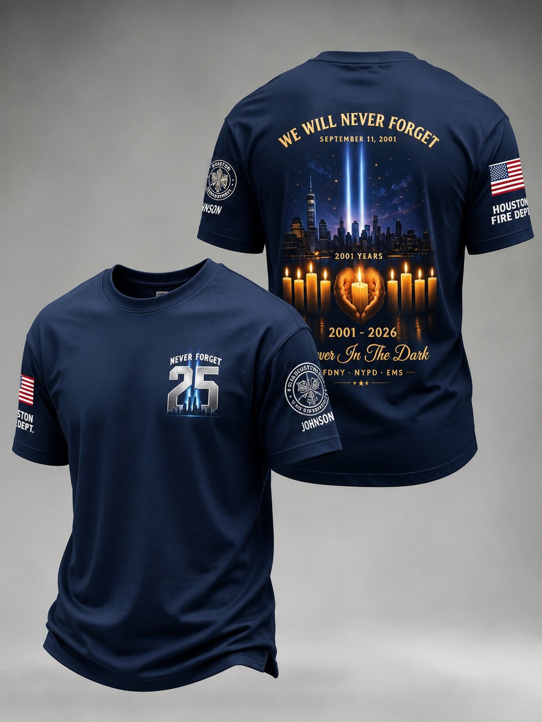 Men's USA 9/11 Print T-Shirt