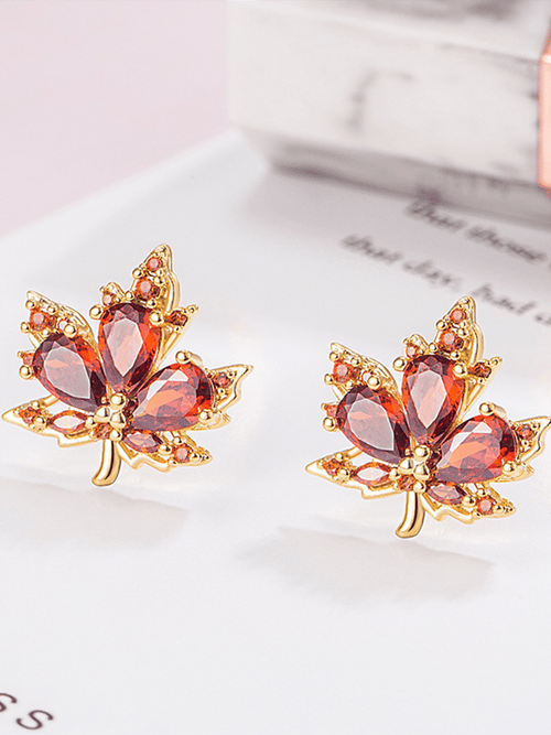 Halloween Maple Leaf Earrings