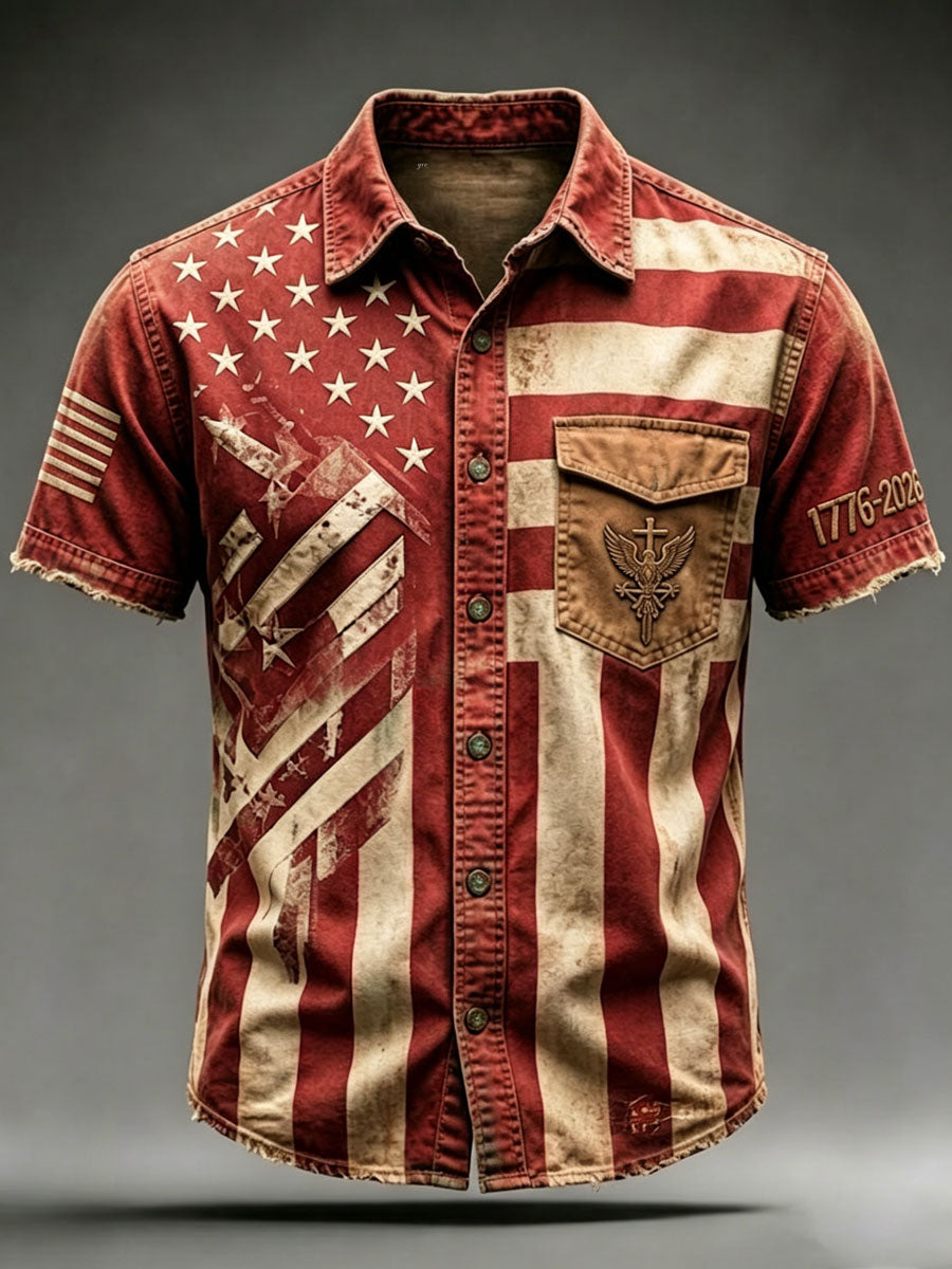Men'S 250Th Anniversary National Print  Shirt