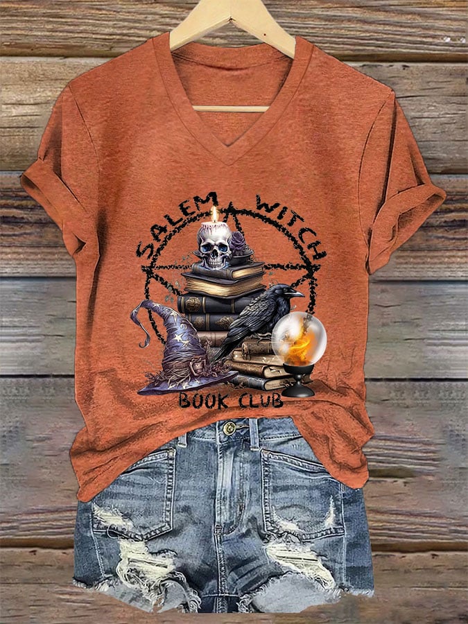 Women's Salem Witch Book Club Print T-Shirt