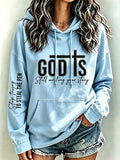 Women's  Retro  Faith Print Top