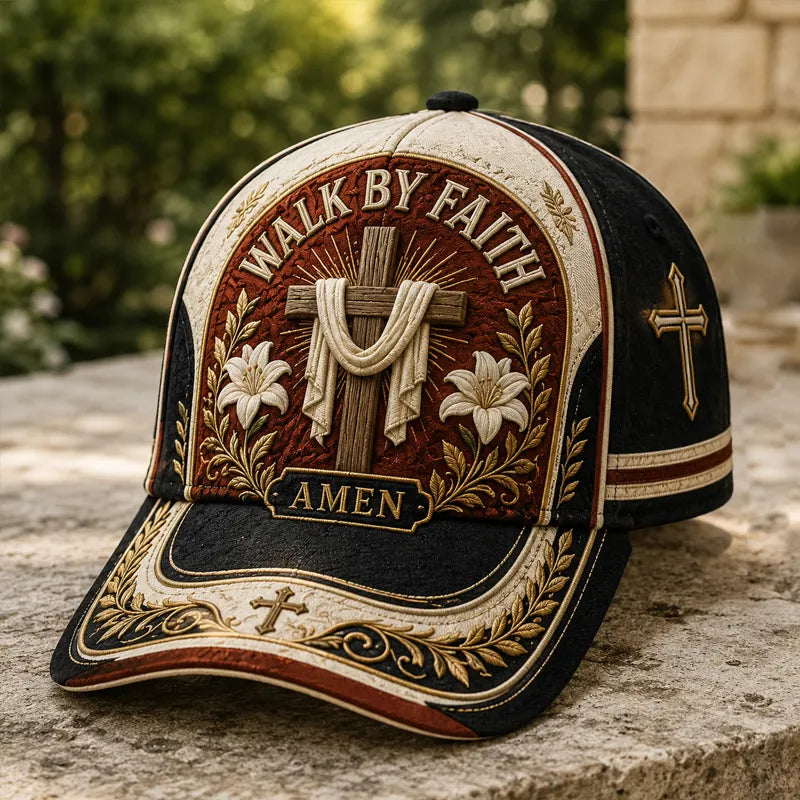 Retro Faith Print Casual Hat