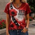 Women's "Red Friday" Commemorative V-Neck T-Shirt