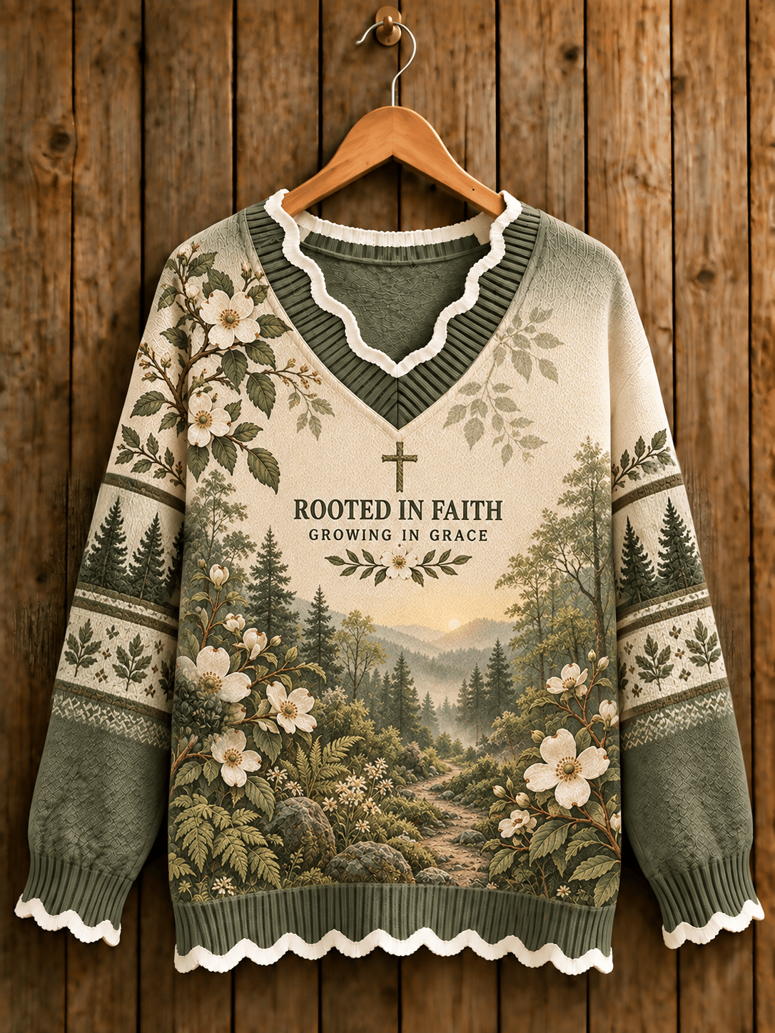 Women's Casual Faith Graphic Top