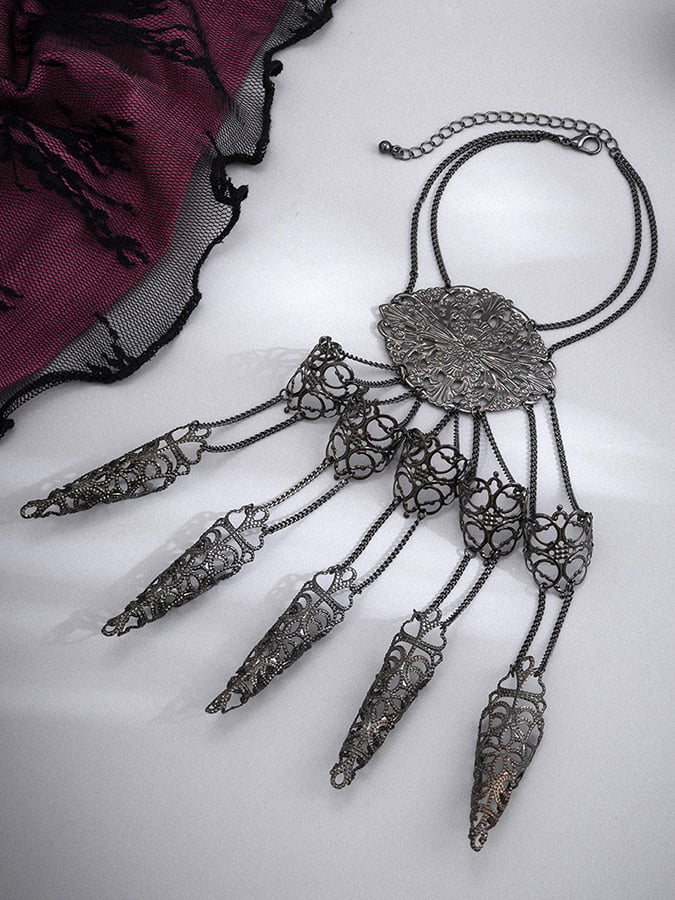 Halloween Gothic Dark Tapered Tassel Bracelet