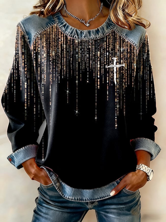 Women's Casual Retro Faith Sports Shirt