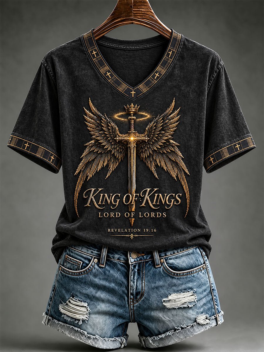 Women's King Of Kings Lord Of Lords Print T-shirt