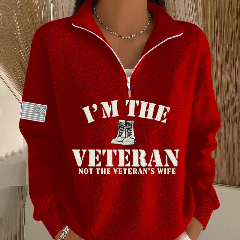 Women's Veteran Printed Casual Sweatshirt