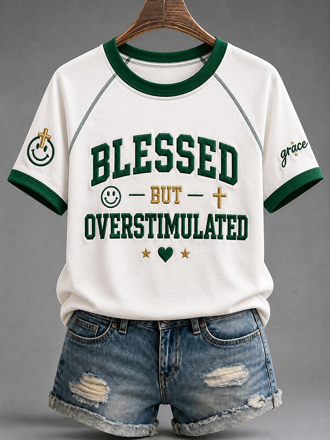 Women's Casual & Fun Faith-Print Short-Sleeve T-Shirt