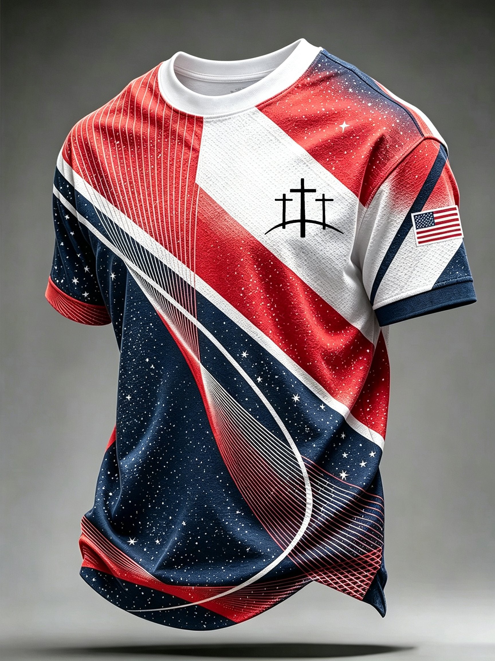 Men's Retro Print Short-Sleeve T-Shirt