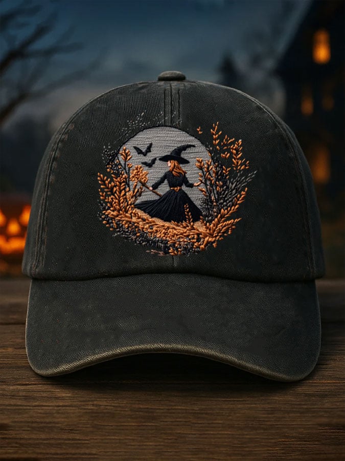 Halloween Witch Print Hat
