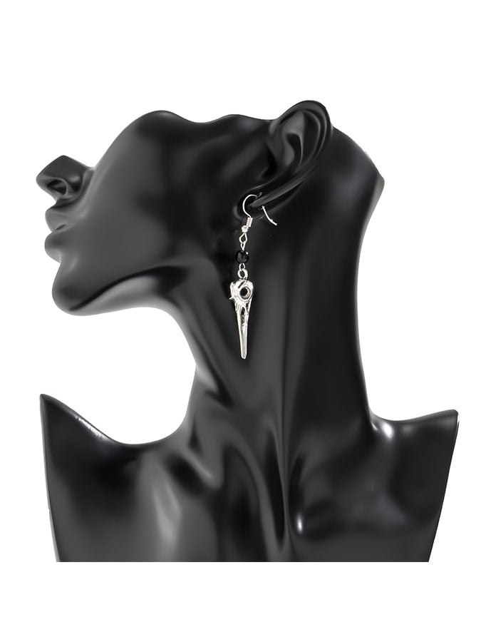 Halloween Punk Spooky Ghost Skull Necklace And Earrings
