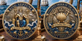 King Neptune  Crossing the Line  Commemorative Metal Medal