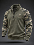 Men's Faith Cross Camo Art Sweatshirt