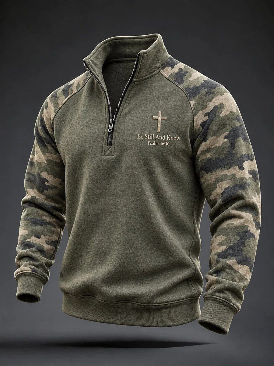 Men's Faith Cross Camo Art Sweatshirt