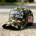 US 250th Anniversary Camouflage Art Print Casual Baseball Cap