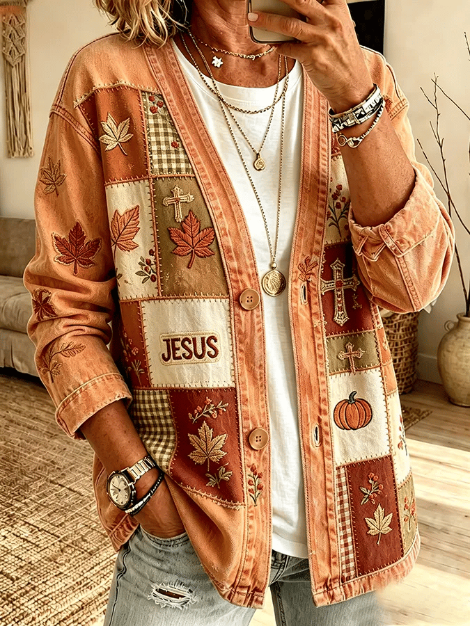 Women's Casual Printed Cardigan