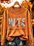 Women's Fun Thanksgiving Print Top