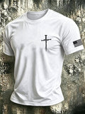 Men's Retro Faith Print Short-Sleeve T-Shirt