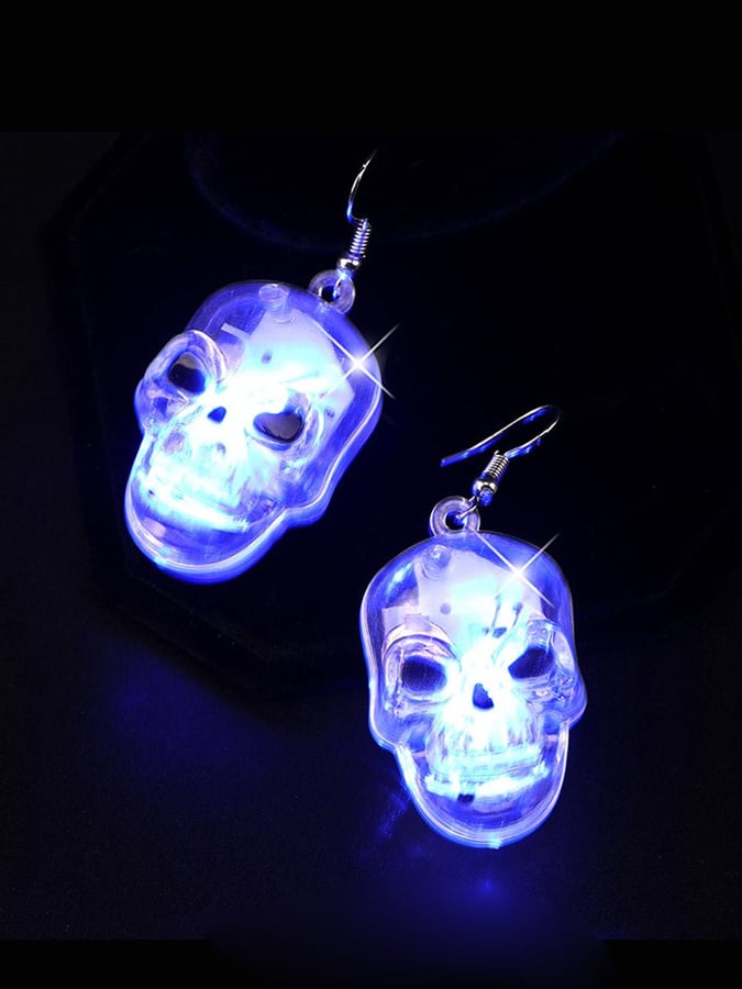 Halloween Pumpkin Skull Hair Melon Earrings