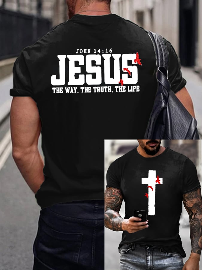Men's Retro Print Short-Sleeve T-Shirt