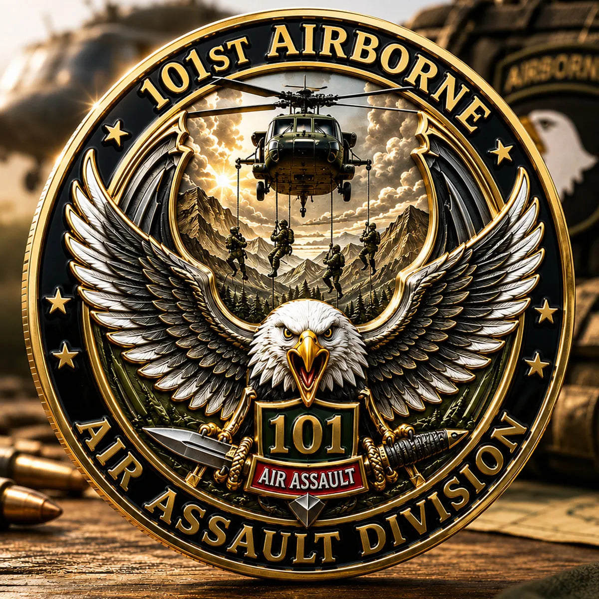 101st Airborne Air Assault Commemorative Metal Medal