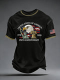 Men's US 250 – Red, White & Blue Sky Tribute Print Casual T-Shirt