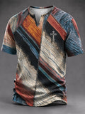 Men's Vintage Faith Faux-Linen T-shirt