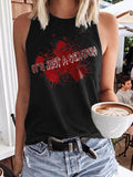 Women'S Casual IT'S JUST A SCRATCH Bloody Print Tank Top