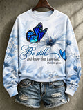 Women's Casual Printed Long-Sleeve Sweatshirt
