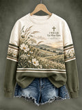 Women's Casual Faith Print Sweatshirt
