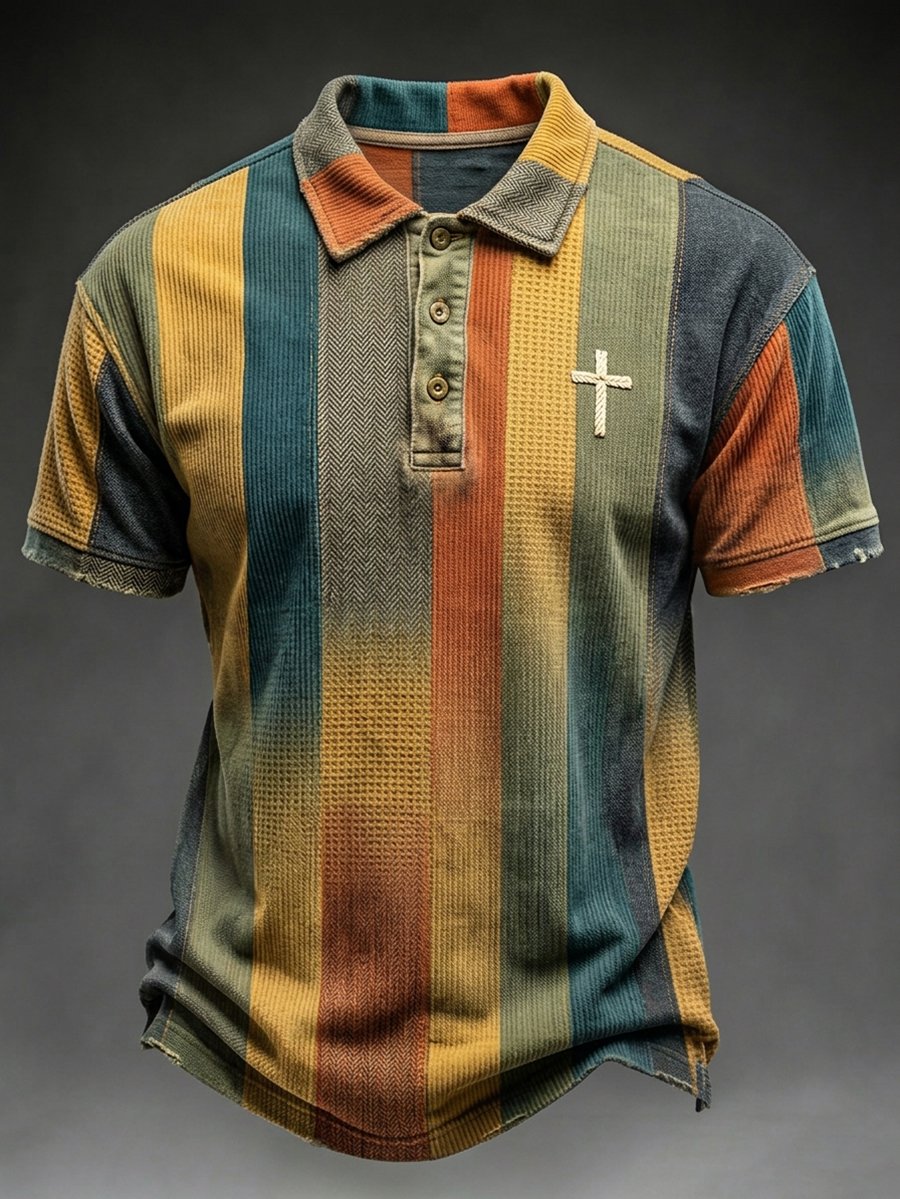 Men's Retro Faith Short-Sleeve Polo Shirt
