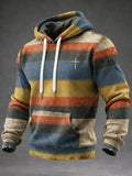Men's Casual Faith Bauhaus Print Hooded