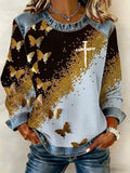 Women's Casual Print Long-Sleeve Sweatshirt