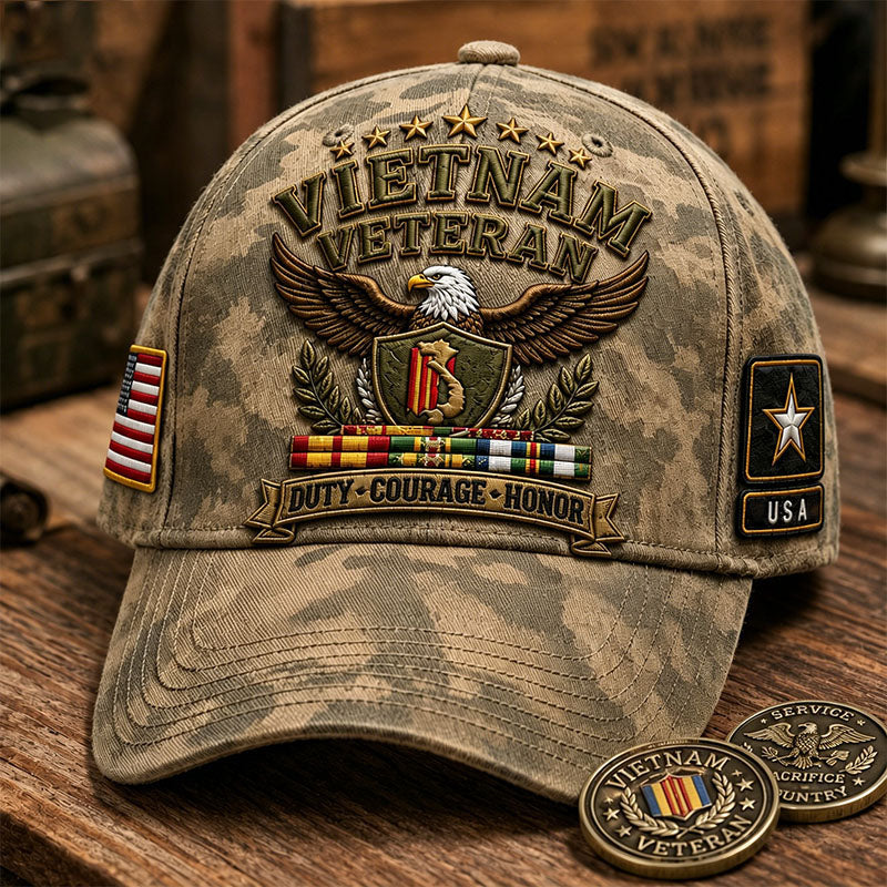 Vietnam Veteran Camo Baseball Cap