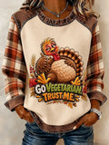 Women's Fun Thanksgiving Turkey Print Top