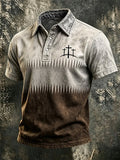 Men's Western-Style Faith Print Casual Polo Shirt