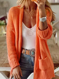 Women's Casual Solid Color Knitted Cardigan