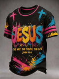 I Am The Way The Truth The Life Men'S Faith Print T-Shirt