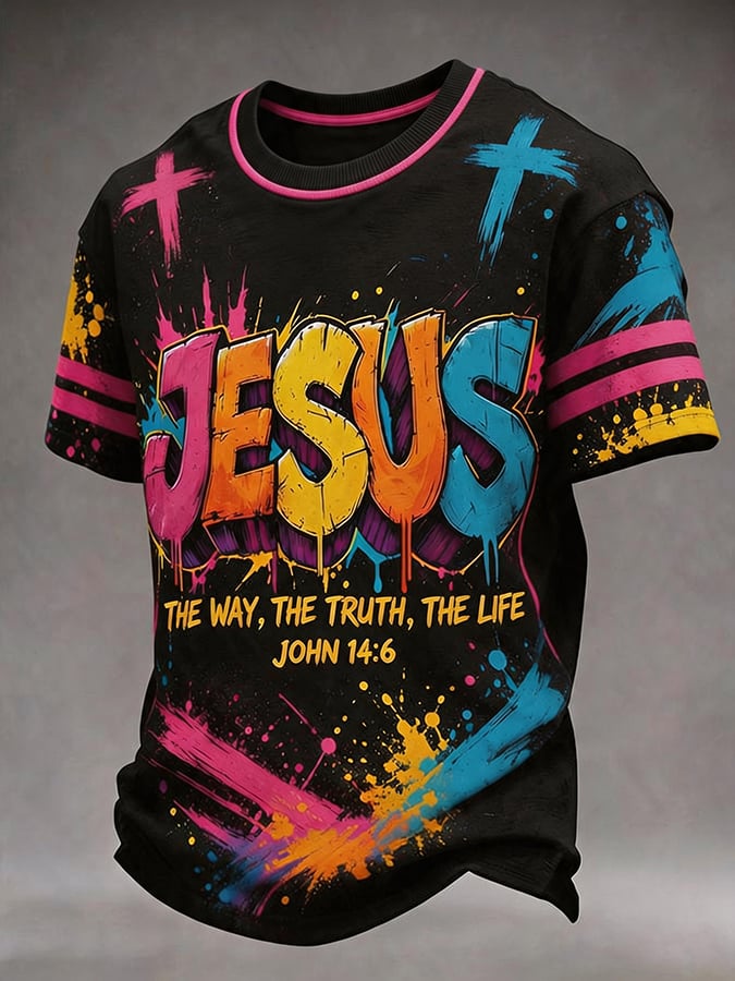 I Am The Way The Truth The Life Men'S Faith Print T-Shirt