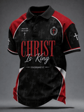 Men's Christ Is King Printed Casual Top