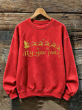 Funny Christmas Fly You Fools Reindeer Holiday Season Print Sweatshirt