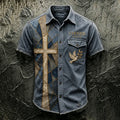 Men's Faith Art Printed Casual Shirt