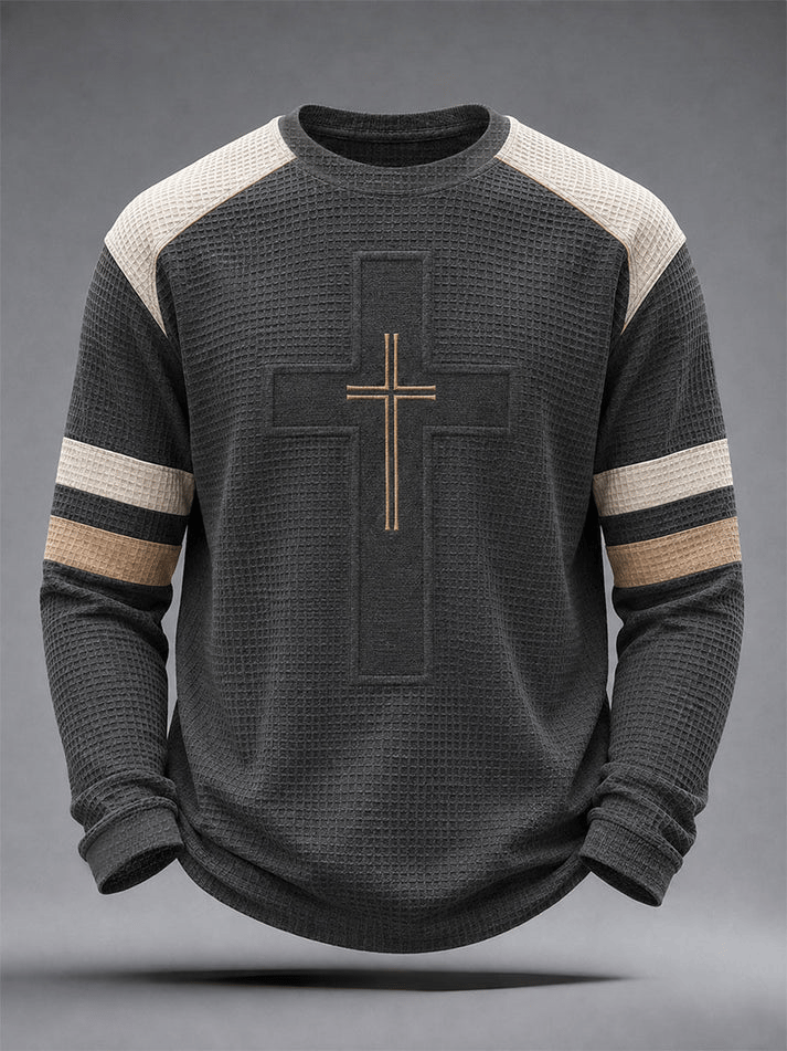 Men's Faith Printed Waffle-Knit Top