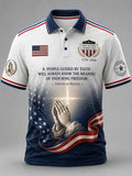 Men's Casual USA 250th Anniversary Print Polo Shirt