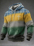 Men's Casual Faith Bauhaus Print Hooded