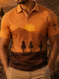 Men's Vintage Western Faith-Themed Top